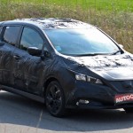 Spy shot of the 2018 Nissan Leaf EV. (Photo Source: Autocar)