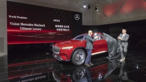 Mercedes-Benz Vernissage “Vision Mercedes-Maybach Ultimate Luxury" am Vortag der Auto China 2018, präsentiert von Gorden Wagener und Nicholas Speeks