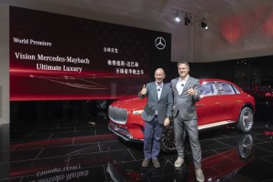 Mercedes-Benz Vernissage “Vision Mercedes-Maybach Ultimate Luxury" am Vortag der Auto China 2018, präsentiert von Gorden Wagener und Nicholas Speeks